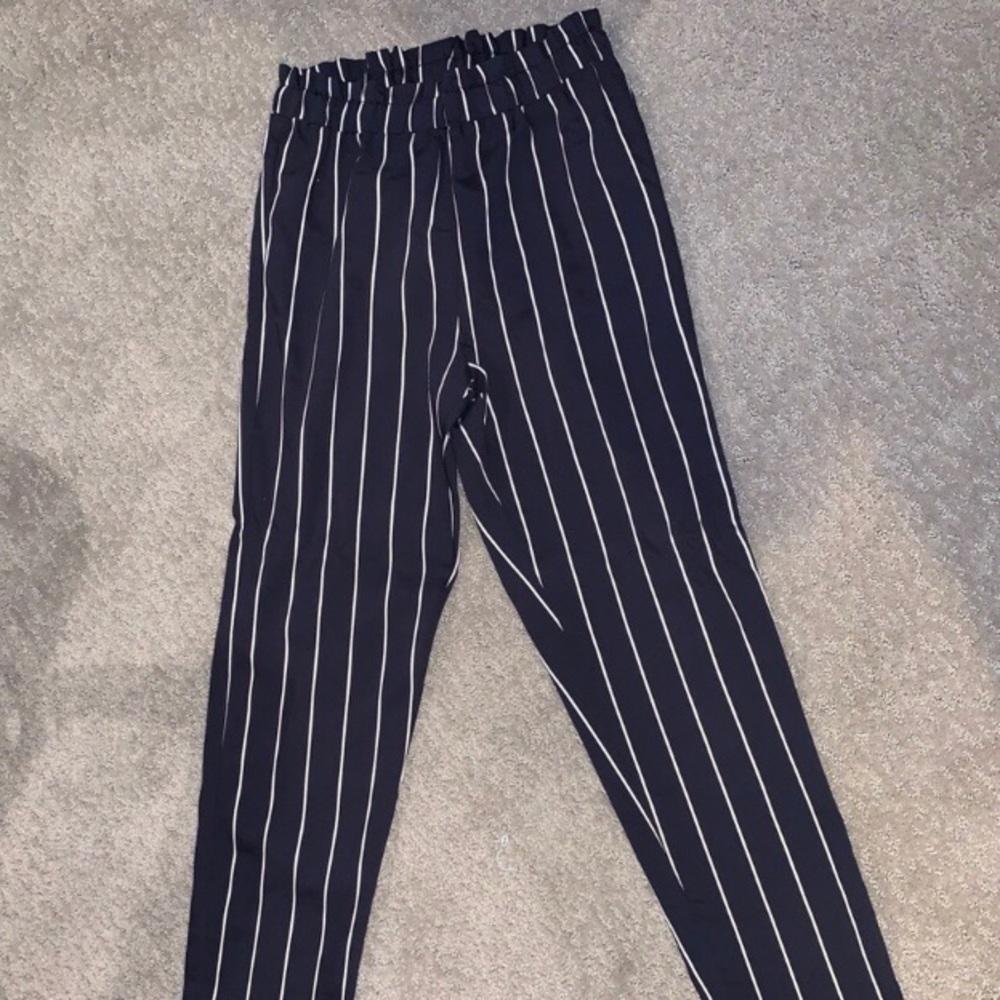Navy and white pants